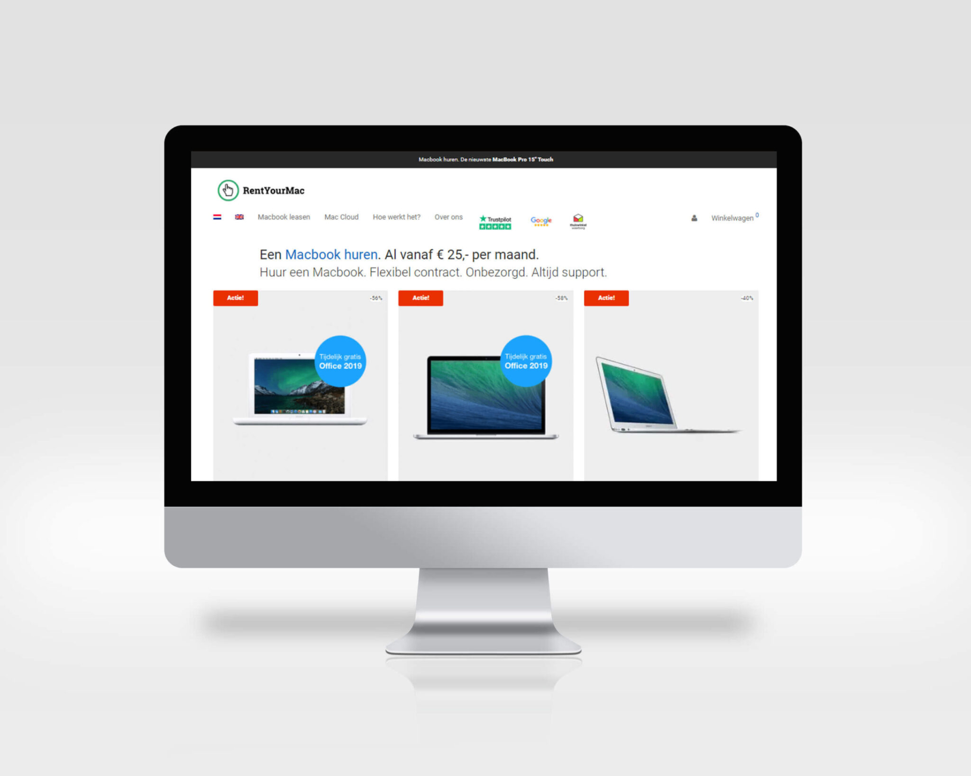 Screenshot van RentyourMac